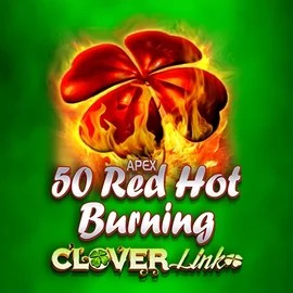 Official Slots logo: 50 Red Hot Burning Clover Links by Novomatic at Jokery Casino