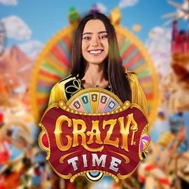 Crazy Time slot logo by Evolution at Jokery CasinoCrazy Time