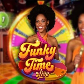 Funky Time slot logo by Evolution at Jokery Casino